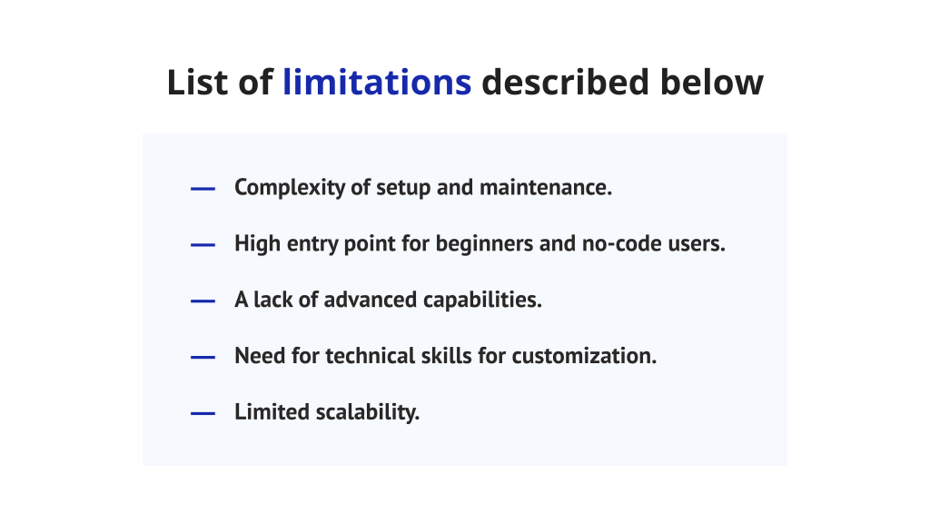 List of limitations of n8n tool