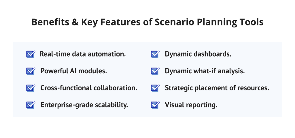 Benefits & Key Features of Scenario Planning Tools