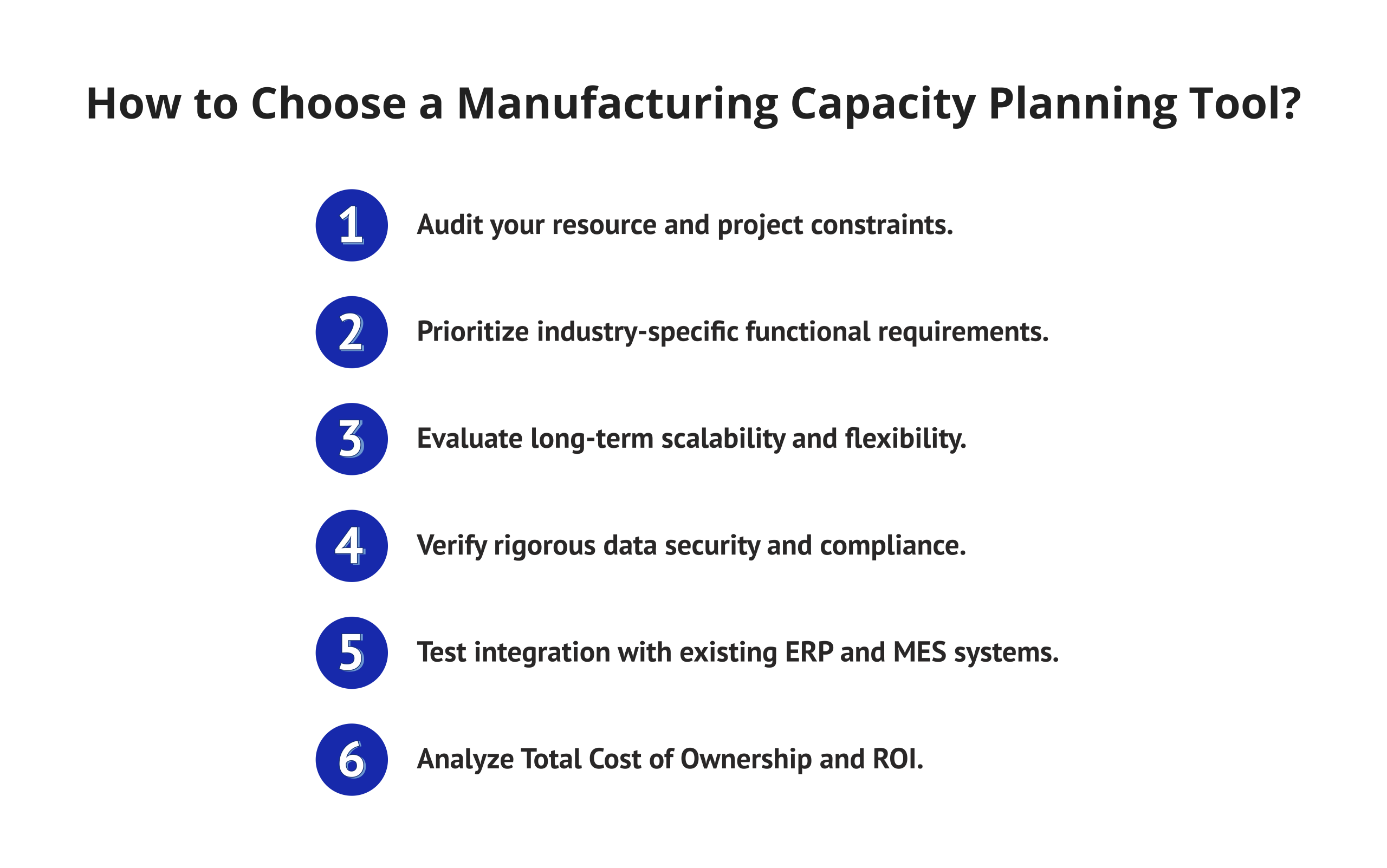 How to Choose a Manufacturing Capacity Planning Tool?
