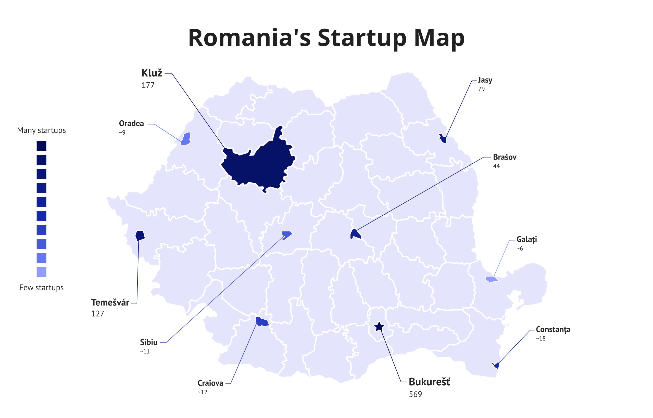 Romania Startup Map