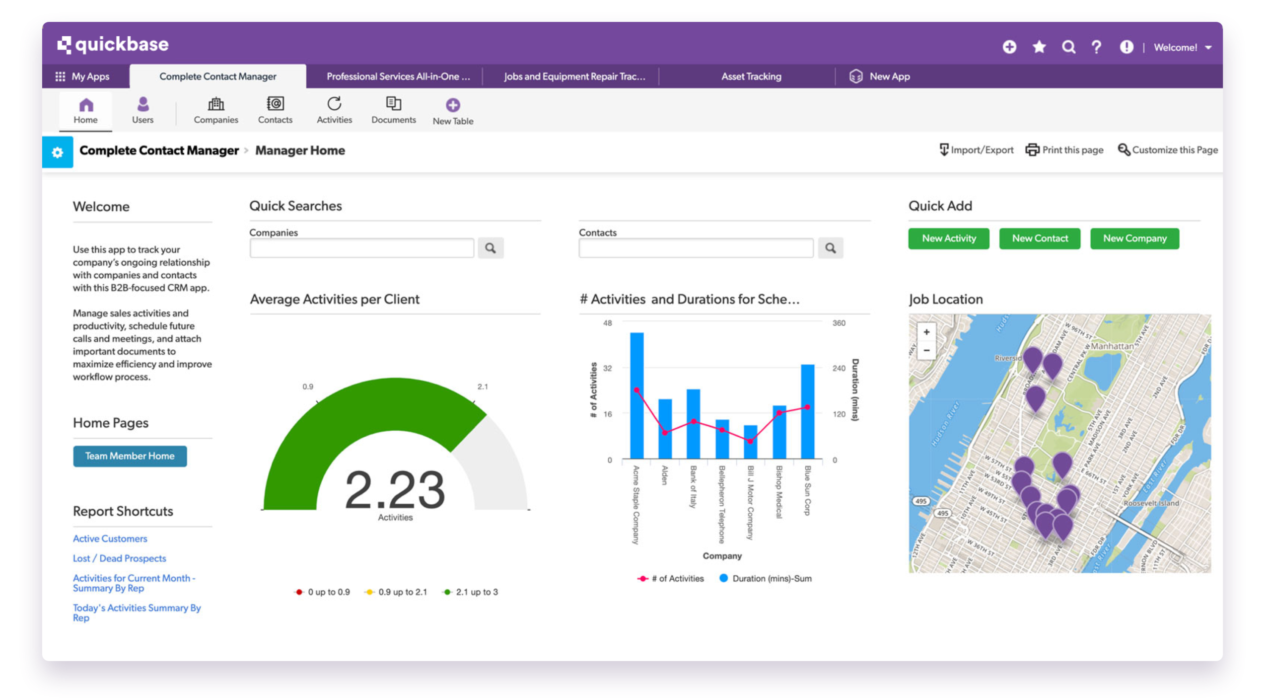 quickbase interface
