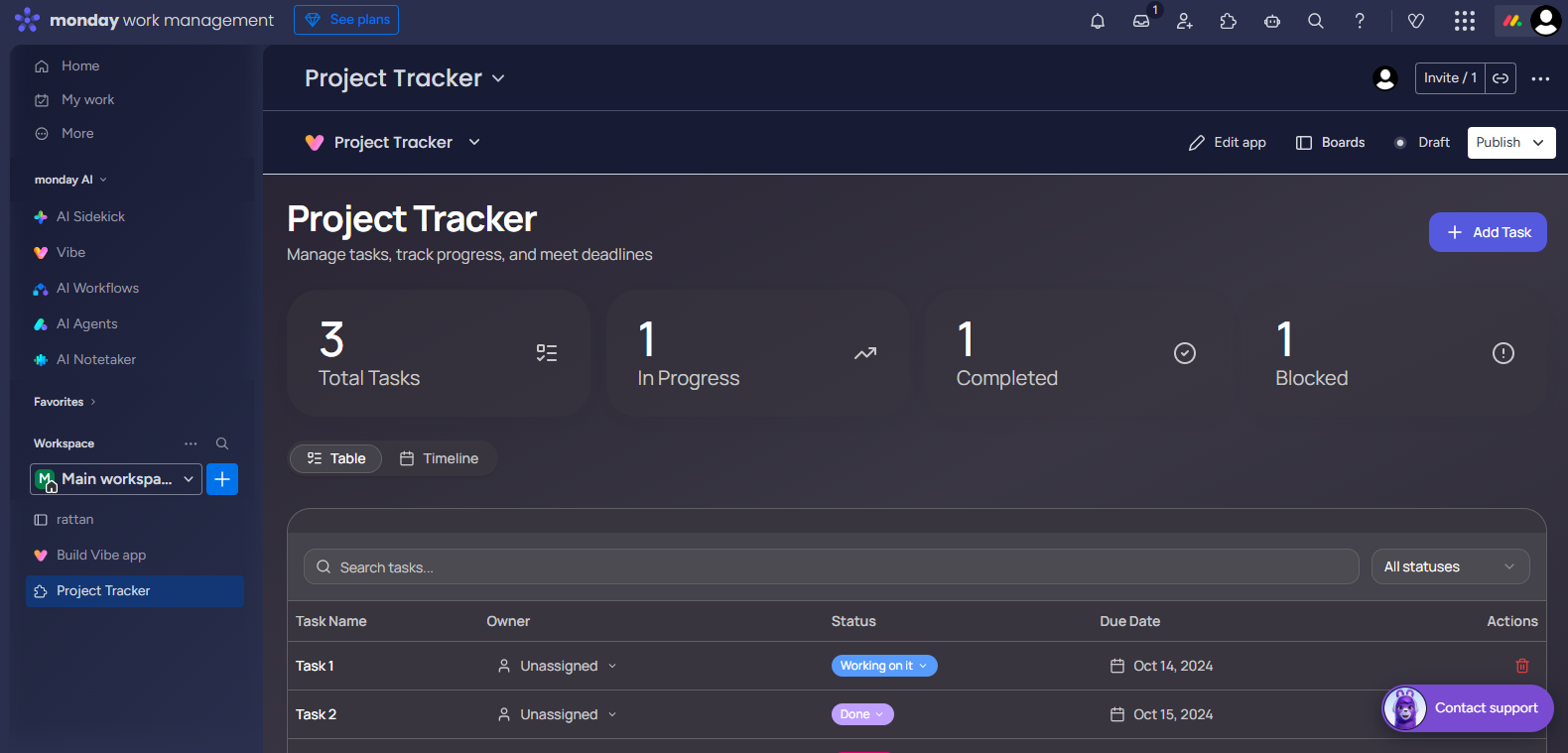 monday.com interface screenshot